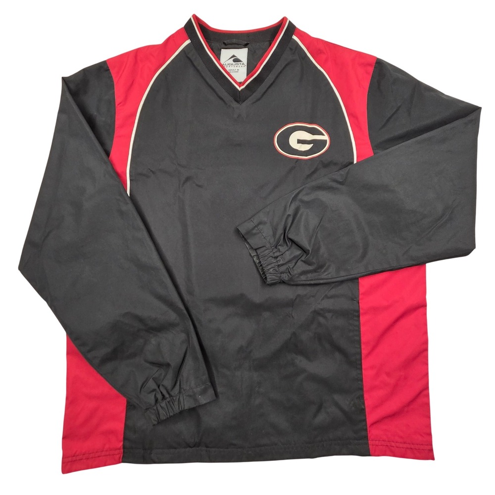 Augusta Sportswear Roar Pullover Windbreaker Georgia Bulldogs Mens Medium